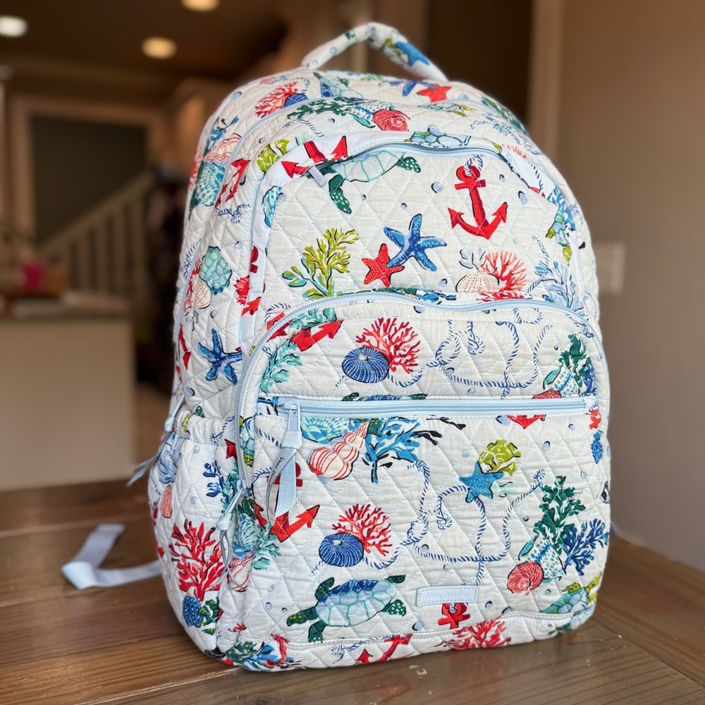 Vera Bradley Ocean Sea Turtle Dream Backpack Discontinued Style Beach Bag